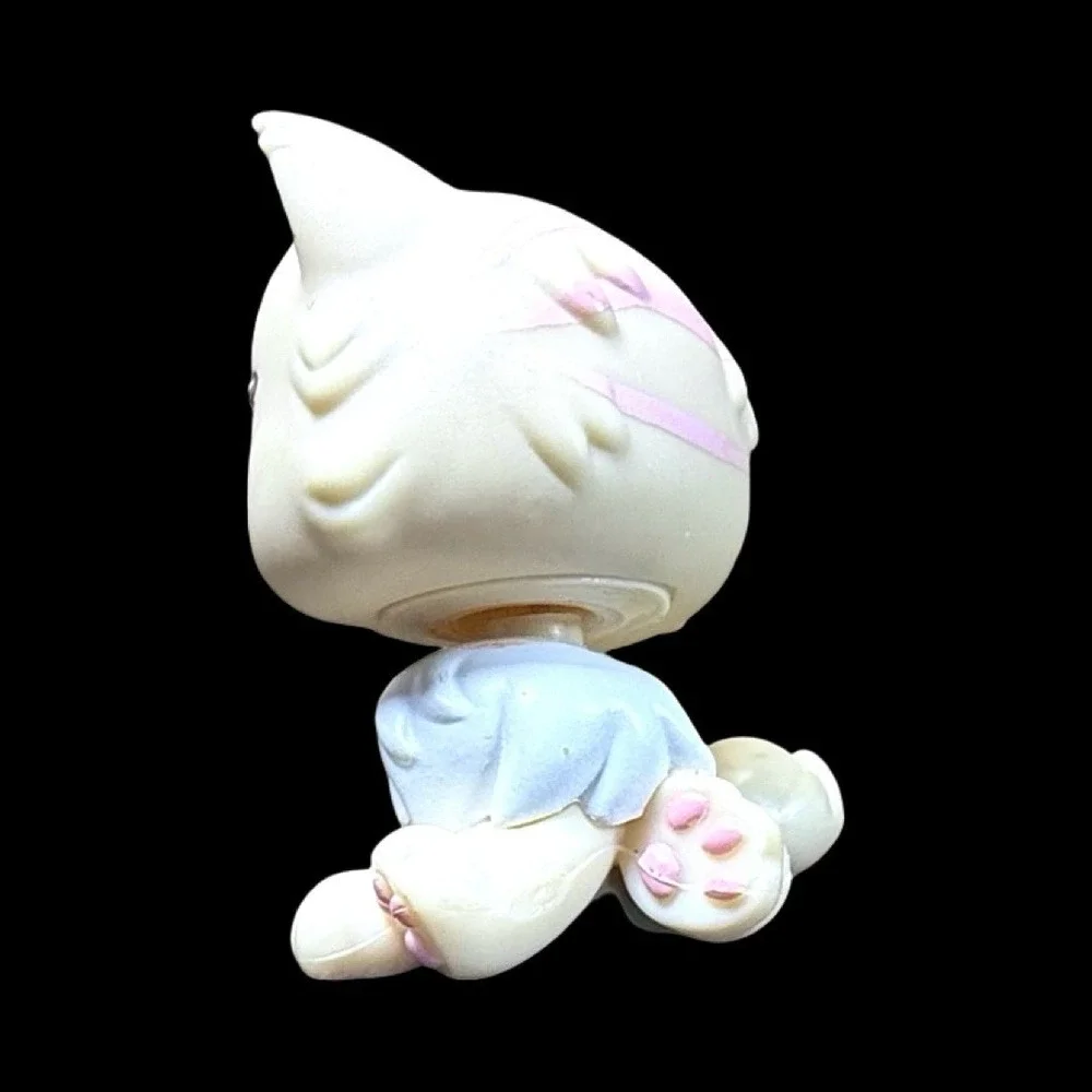 Littlest Pet Shop 723/Persian Cat/Lps Yellow/Lps Diamond Eyes/Tail Waggin' Club